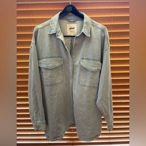 Aerie Women Denim Shirt Jacket XL